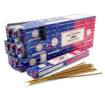 Благовония Satya Combo Nag Champa Indian Rose 16 гр - Благовония - Благовония - Магазин домашних увлечений homehobbyshop.ru